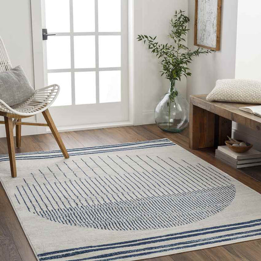 Neerbosch Modern Navy Blue Area Rug