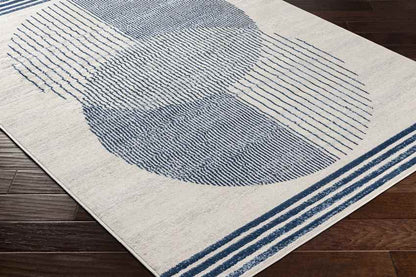 Lakin Modern Navy Blue Area Rug
