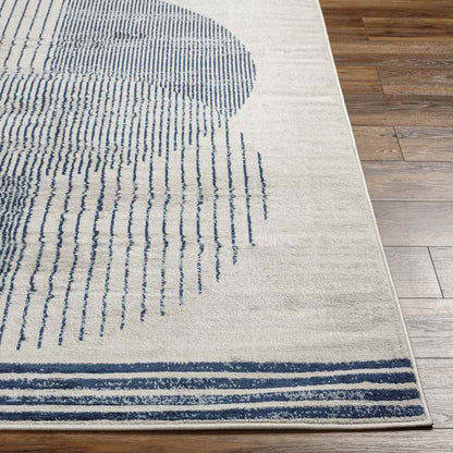 Lakin Modern Navy Blue Area Rug