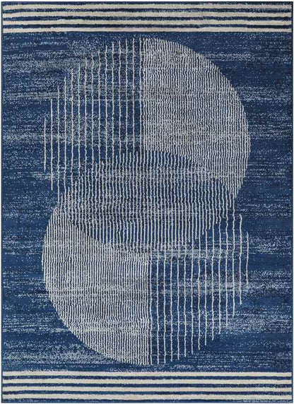 Lakin Modern Ink Blue Area Rug