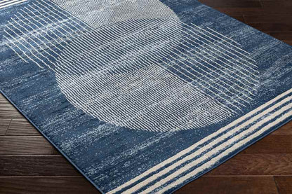 Lakin Modern Ink Blue Area Rug