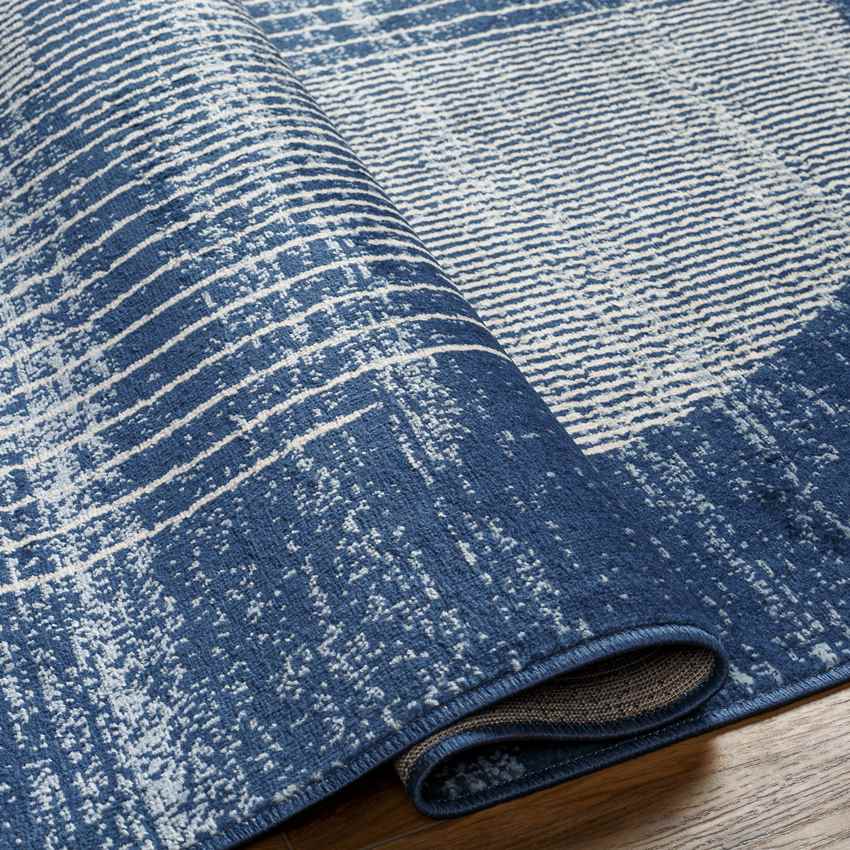 Lakin Modern Ink Blue Area Rug