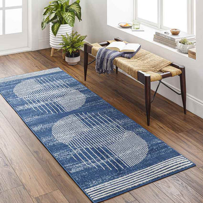 Lakin Modern Ink Blue Area Rug