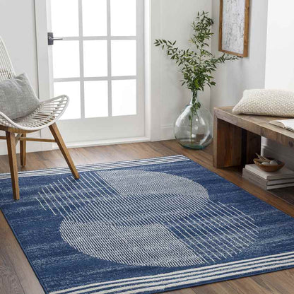 Lakin Modern Ink Blue Area Rug