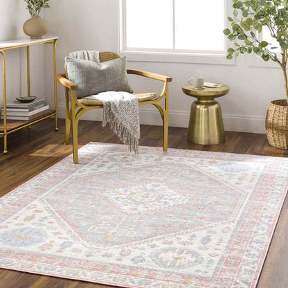 Maize Traditional Blush Washable Area Rug