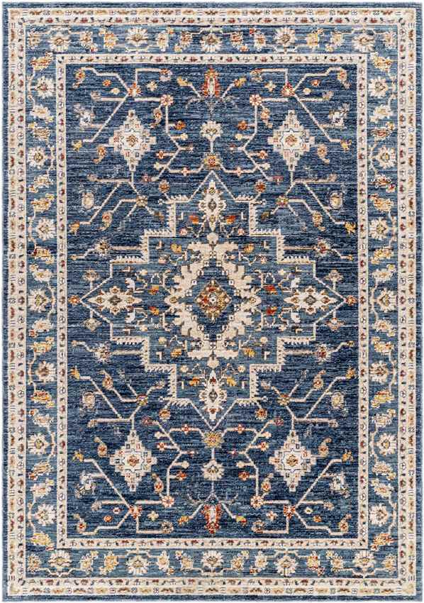 Anthon Traditional Dark Blue Area Rug