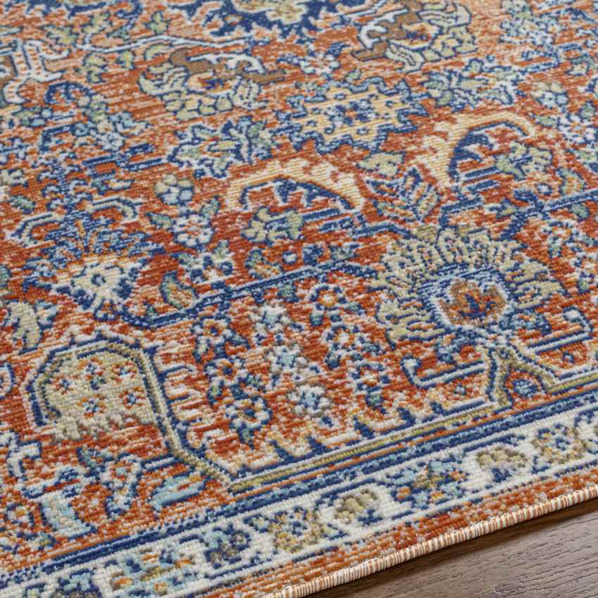 Rodney Coastal Burgundy Area Rug