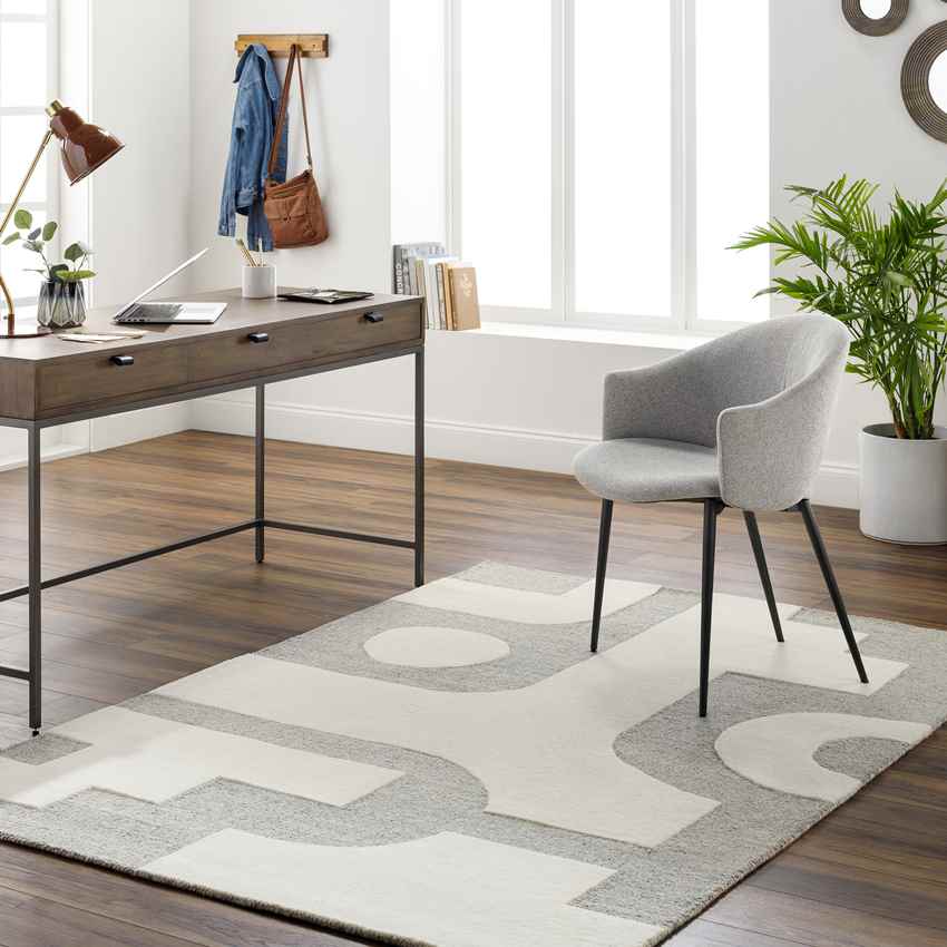Guthrie Modern Light Gray/Beige Area Rug