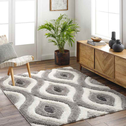 Salina Modern Dark Brown/Ivory Area Rug