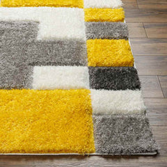 Satanta Modern Saffron/Light Gray Area Rug