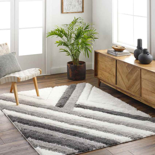Savonburg Modern Ivory/Light Gray Area Rug