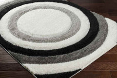 Sawyer Modern Black/Ivory Area Rug