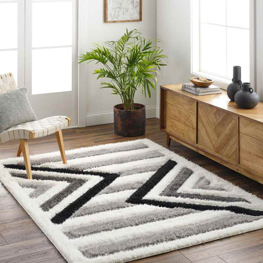 Scandia Modern Medium Gray/Black Area Rug