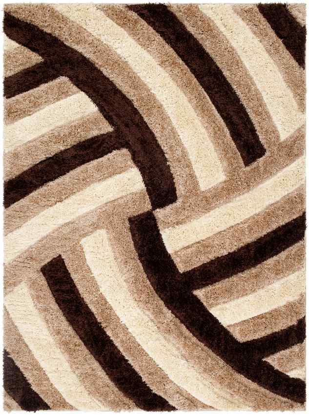 Seely Modern Dark Brown Area Rug