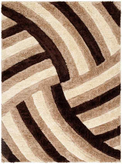 Seely Modern Dark Brown Area Rug