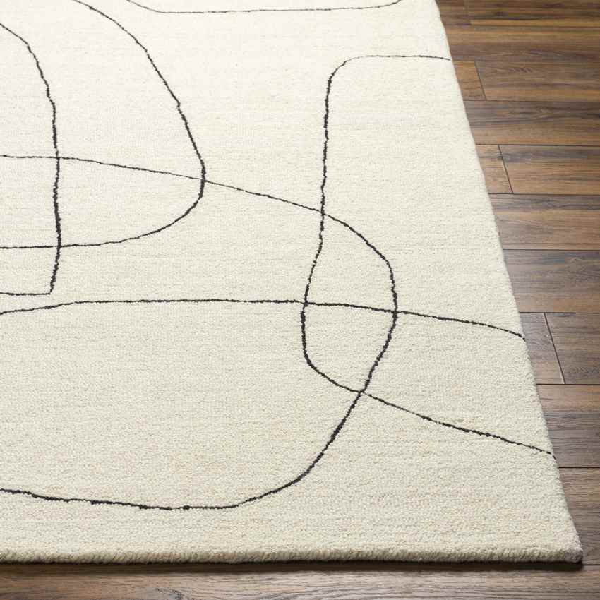 Hugoton Modern White/Black Area Rug