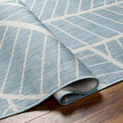 Smolan Coastal Light Teal Area Rug