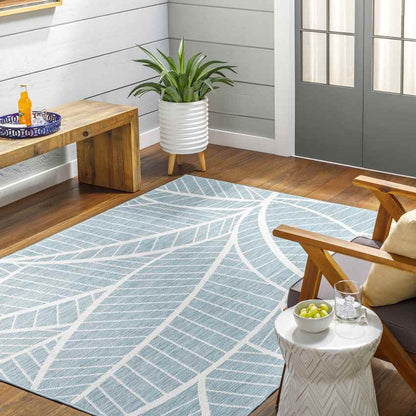 Smolan Coastal Light Teal Area Rug