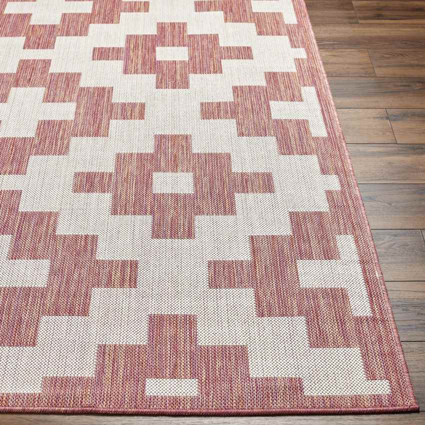 Spivey Global Dark Coral Area Rug