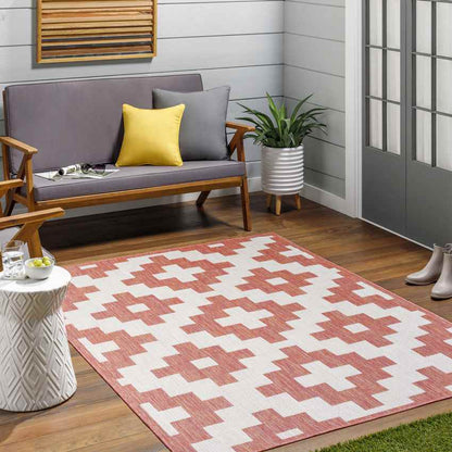 Spivey Global Dark Coral Area Rug