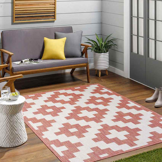 Spivey Global Dark Coral Area Rug
