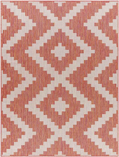 Squaw Global Dark Coral/Off-White Area Rug