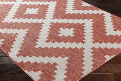 Squaw Global Dark Coral/Off-White Area Rug