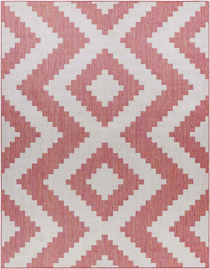 Squaw Global Dark Coral/Off-White Area Rug