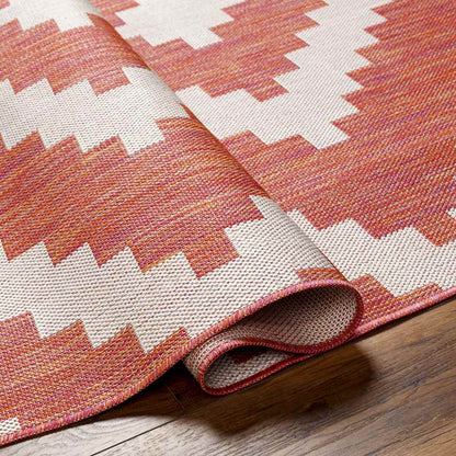 Squaw Global Dark Coral/Off-White Area Rug