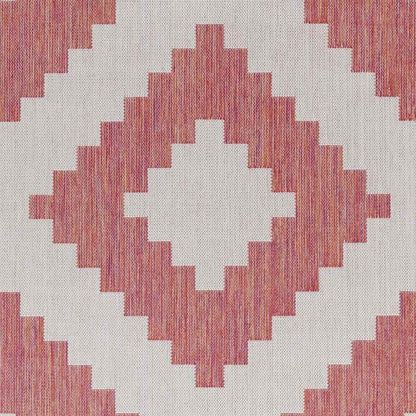 Squaw Global Dark Coral/Off-White Area Rug