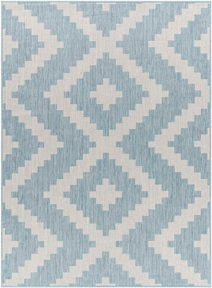 Squaw Global Sky Blue/Off-White Area Rug