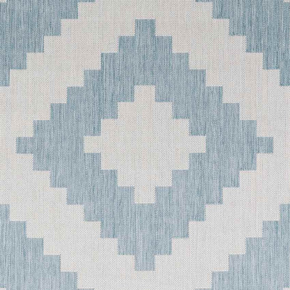 Squaw Global Sky Blue/Off-White Area Rug