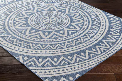 St Ansgar Global Navy/Silver Gray Area Rug