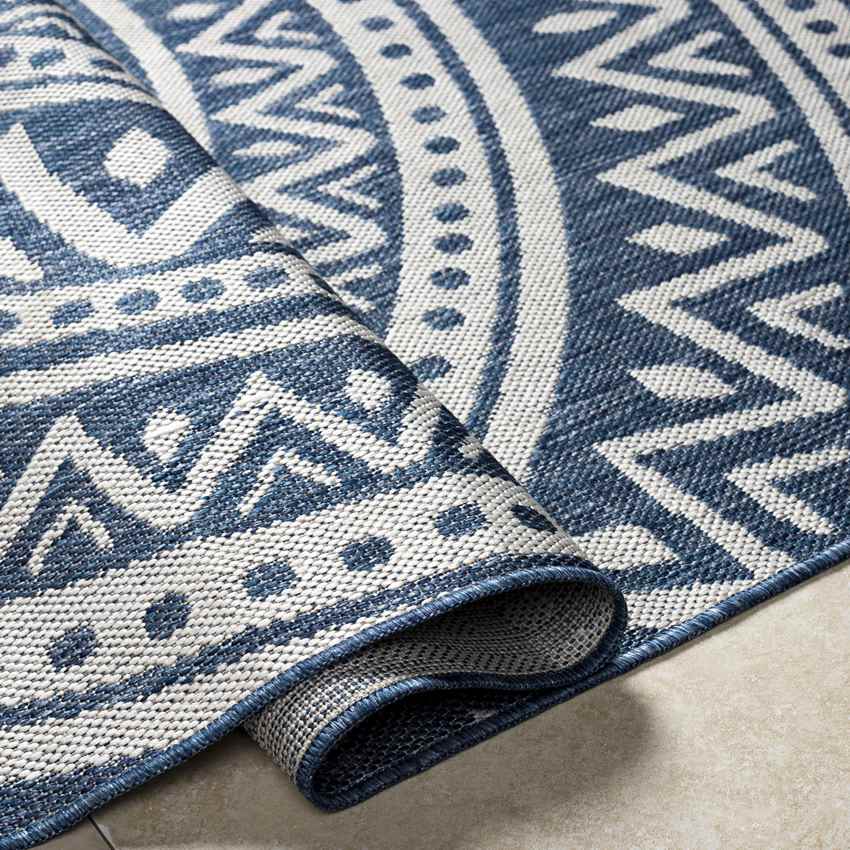 St Ansgar Global Navy/Silver Gray Area Rug