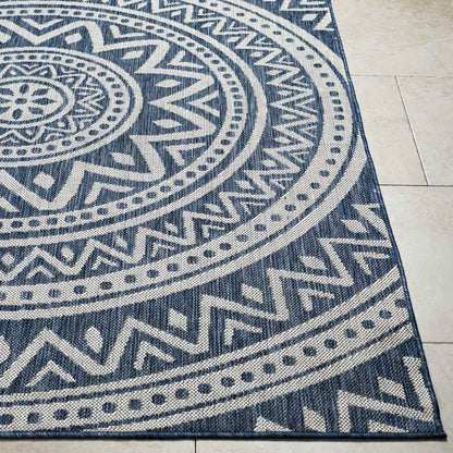 St Ansgar Global Navy/Silver Gray Area Rug