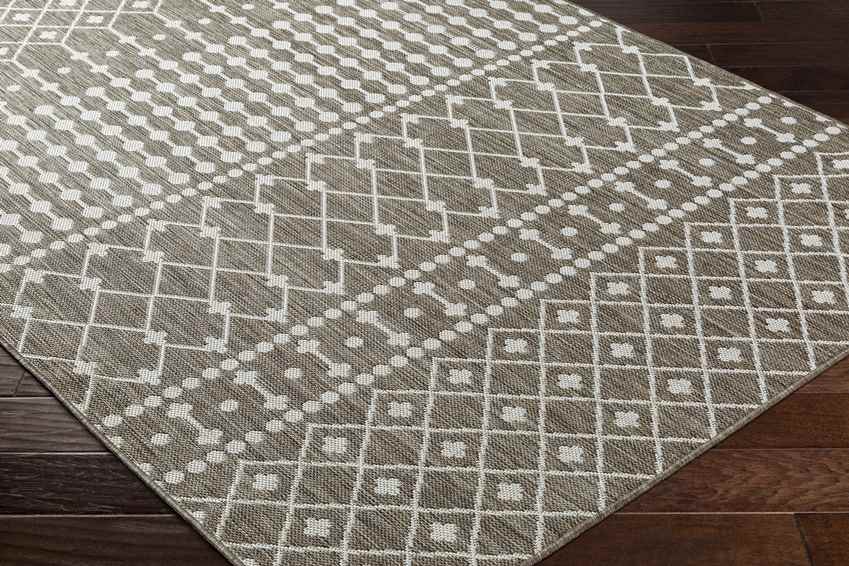 St Mary Global Dark Brown/Off-White Area Rug