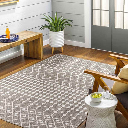 St Mary Global Dark Brown/Off-White Area Rug