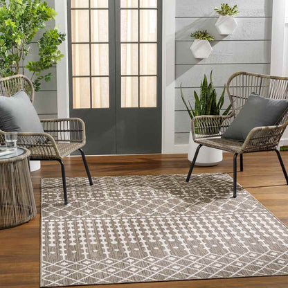 St Mary Global Dark Brown/Off-White Area Rug