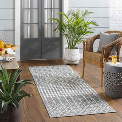 St Mary Global Smoke Gray/Off-White Area Rug