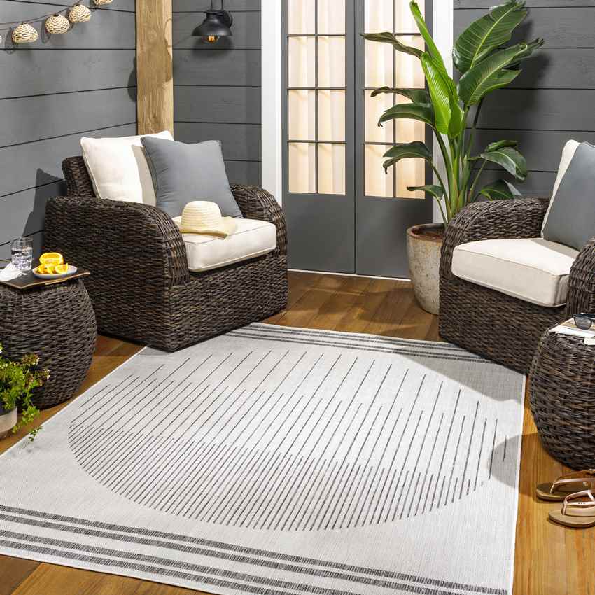 Struble Global Light Gray Area Rug