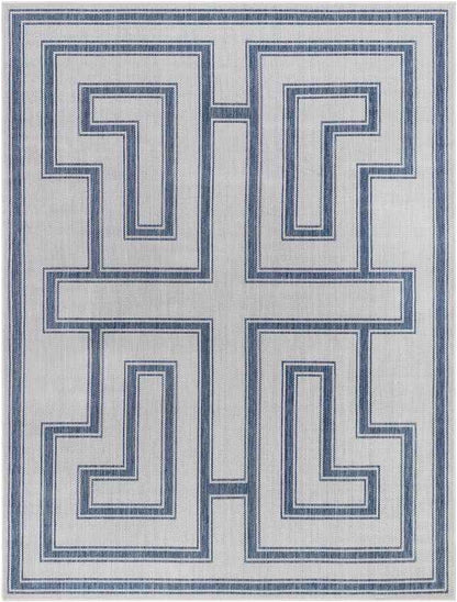 Sylvia Global Ivory/Navy Area Rug