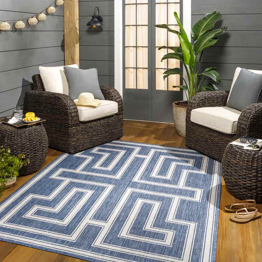 Sylvia Global Navy/Ivory Area Rug
