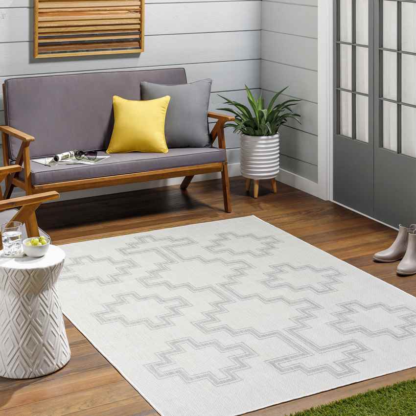 Tarkio Global Light Gray/Beige Area Rug