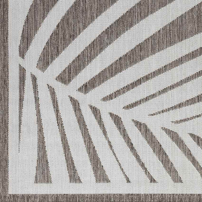 Tescott Coastal Dark Brown Area Rug