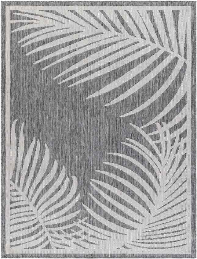 Tescott Coastal Dark Gray Area Rug