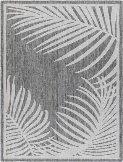 Tescott Coastal Dark Gray Area Rug