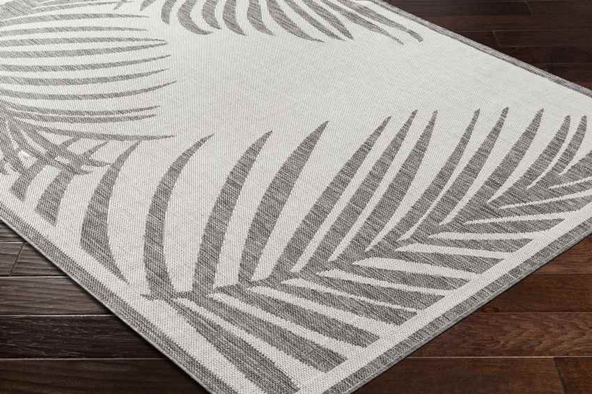 Tescott Coastal Dark Gray/Ivory Area Rug