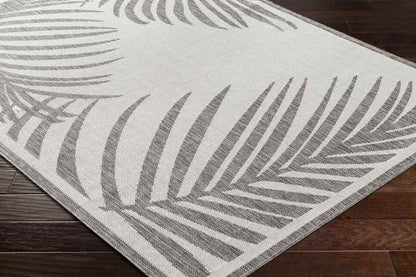 Tescott Coastal Dark Gray/Ivory Area Rug