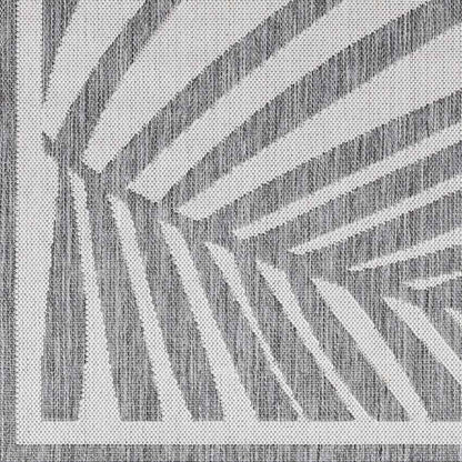 Tescott Coastal Dark Gray/Ivory Area Rug