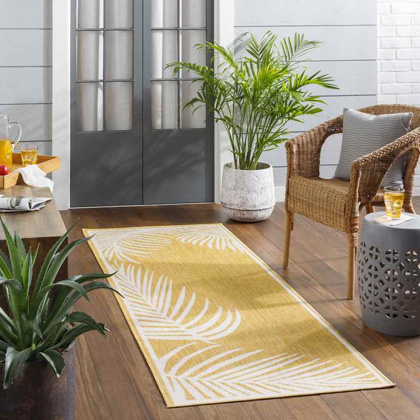 Tescott Coastal Mustard Area Rug